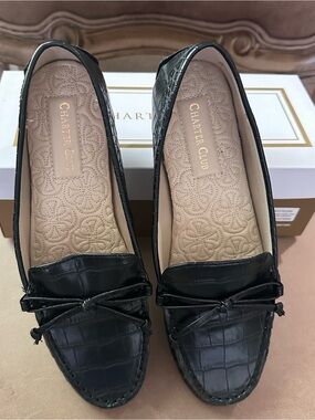 Charter Club NIB Black Croc-Embossed “Kate”Loafers Driving Moccasins - 9
